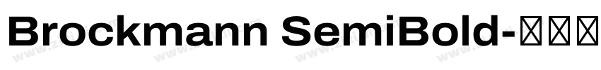 Brockmann SemiBold字体转换